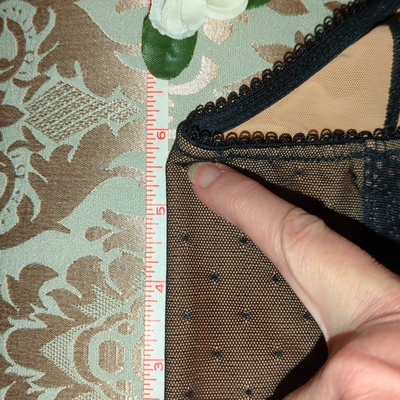 🤍 Women's Vintage Black Nude European Burlesque Mesh Briefs Panties M - Picture 10 of 10